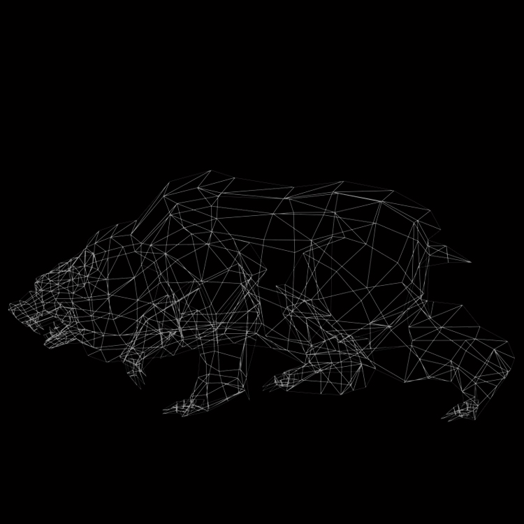 (Animal-0011) -3D-Canavar Ayı Yürüyüşü